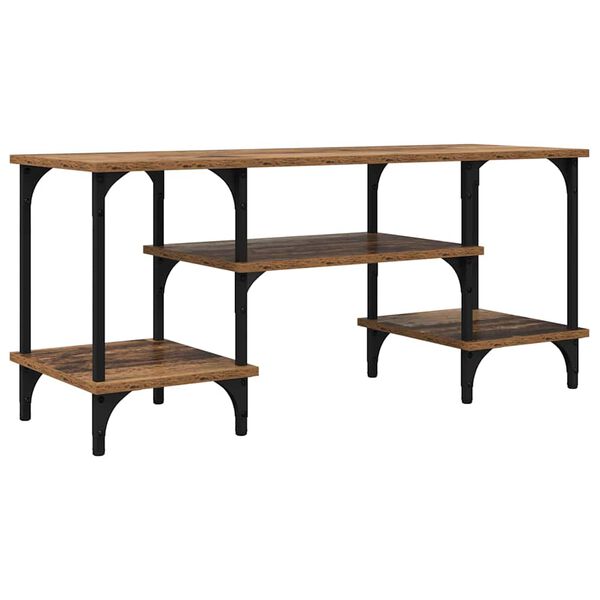 vidaXL TV Cabinet Old Wood 102 x 35 x 45.5 cm Engineered Wood and Iron