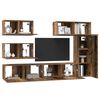 vidaXL TV Cabinet Set Wall-mounted 6 pcs Old Wood Engineered Wood