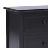 vidaXL TV Cabinet Black 108x30x40 cm Solid Paulownia Wood