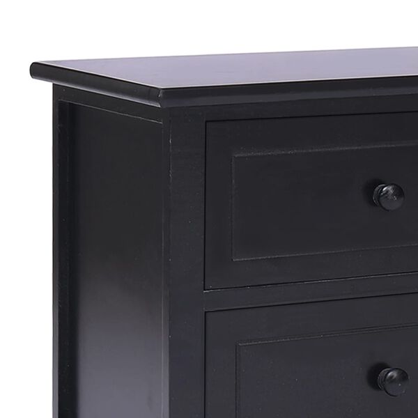 vidaXL TV Cabinet Black 108x30x40 cm Solid Paulownia Wood