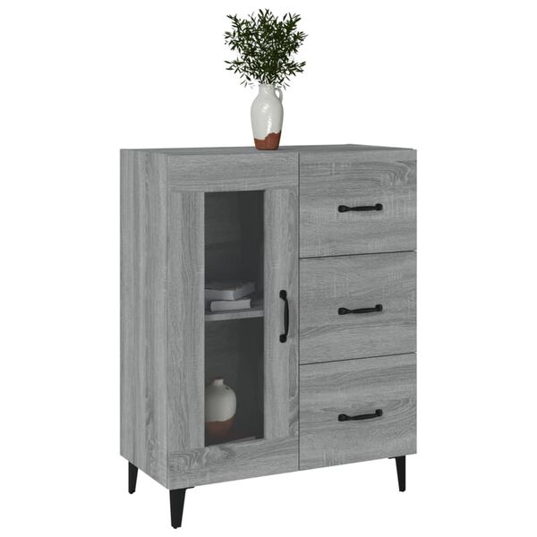 vidaXL Sideboard Grey Sonoma 69.5x34x90 cm Engineered Wood