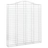 vidaXL Arched Gabion Baskets 4 pcs 200x30x220/240 cm Galvanised Iron
