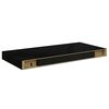 vidaXL Floating Wall Shelves 2 pcs Black 50x23x3.8 cm MDF