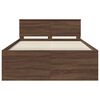 vidaXL Bed Frame with Headboard Brown Oak 150 x 200 cm Engineered Wood