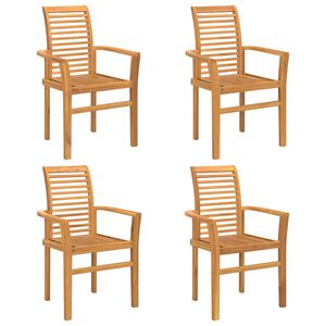 vidaXL Dining Chair 2 pcs Brown 62 x 55 x 94 cm Solid Teak Wood