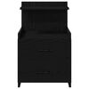 vidaXL Bedside Cabinets 2 pcs with 2 Drawers Black 40x36.5x62 cm