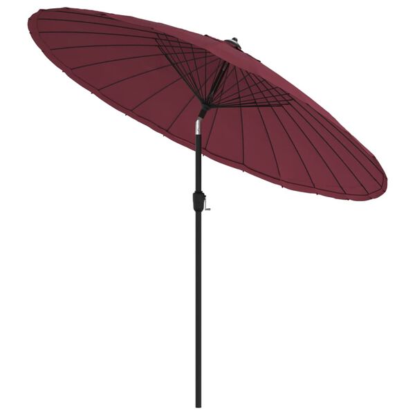 vidaXL Garden Parasol with Aluminium Pole 270 cm Bordeaux Red