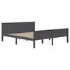 vidaXL Bed Frame without Mattress Dark Grey Solid Wood Pine 180x200 cm Super King (322207+2x321990)