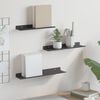 vidaXL Wall Shelf with Shelf Wall-mounted 3 pcs Black 40 x 9 x 2.5 cm