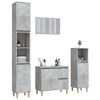 vidaXL 4 Piece Bathroom Furniture Set Concrete Grey Engineered Wood
