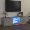 vidaXL TV Cabinet with LED Lights Concrete Grey 120x30x36 cm