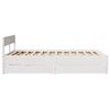 vidaXL Bed Frame without Mattress White 135x190 cm Double Solid Wood Pine