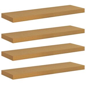 vidaXL Wall Shelf 4 pcs Beige 80 x 23.5 x 3.8 cm Engineered Wood