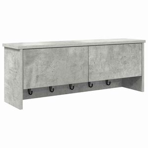 vidaXL Wall-Mounted Coat Rack with Shelf Concrete Grey 80 x 20 x 30 cm