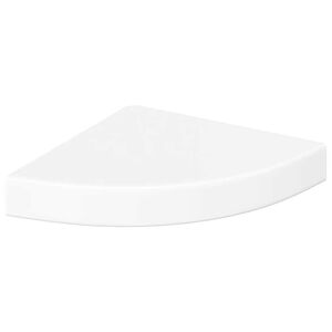 vidaXL Floating Corner Shelf High Gloss White 25x25x3.8 cm MDF