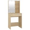 vidaXL LED Dressing Table with 2 Cabinets Sonoma Oak Engineered Wood