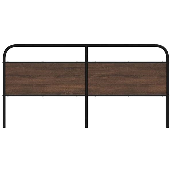 vidaXL Replace Headboard Brown Oak 200 cm Steel and Engineered Wood