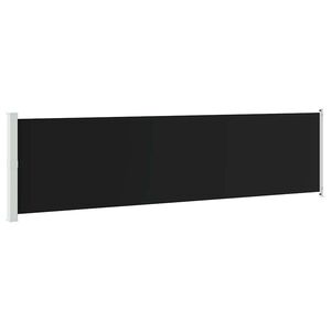vidaXL Patio Retractable Side Awning 600x160 cm Black