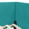 vidaXL Corner Bed Frame Turquoise 100 cm x 200 cm Velvet