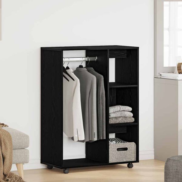 vidaXL Wardrobe Black Oak 80x40x110 cm Engineered Wood