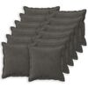 vidaXL Cushion Cover 12 pcs HOUTEN Dark Grey 45 x 45 cm Velvet
