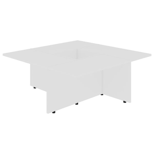vidaXL Coffee Table White 79.5x79.5x30 cm Engineered Wood