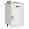 vidaXL Kitchen Base Cabinet Lucca White Engineered Wood