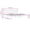 vidaXL Metal Bed Frame without Mattress with Headboard White 200x200cm