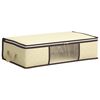 vidaXL Storage Box with Transparent Side Window Cream 70 x 40 x 18 cm