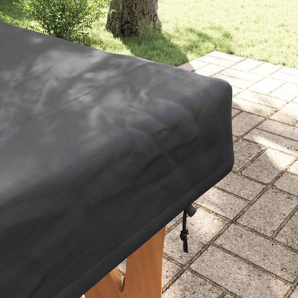 vidaXL Table Cover Plain Black 182 x 92 x 15 cm Fabric