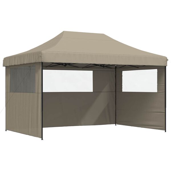 vidaXL Party Tent Folding Taupe 292 x 440 x 315 cm Oxford Fabric