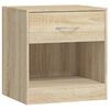 vidaXL Nightstand 2 pcs with Drawer Oak Colour