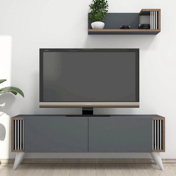 Homemania TV Stand Nicol 120x31x42 cm Anthracite