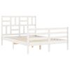 vidaXL Bed Frame without Mattress White 140x190 cm Solid Wood