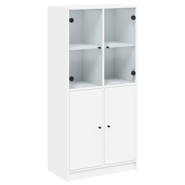 vidaXL Highboard with Doors White 68x37x142 cm Engineered Wood