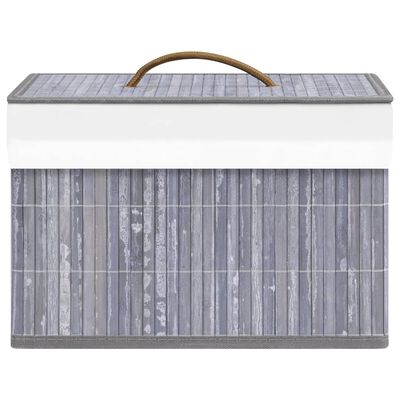 vidaXL Bamboo Storage Boxes 4 pcs Grey