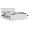 vidaXL Bed Frame with Headboard White 160 x 200 cm Solid Pine Wood