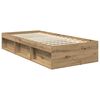 vidaXL Bed Frame Artisian Oak 90 x 200 cm Engineered wood