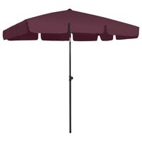 vidaXL Beach Umbrella Bordeaux Red 200x125 cm