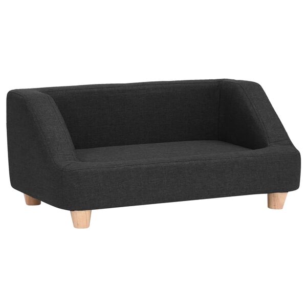 vidaXL Dog Sofa Black 95x63x39 cm Linen