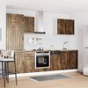 vidaXL 7 Piece Kitchen Cabinet Set Lucca Smoked Oak Engineered Wood