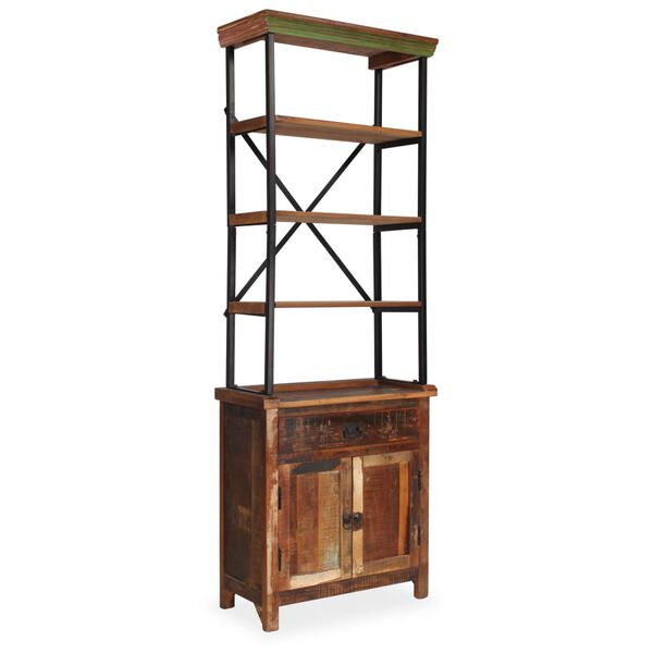 vidaXL Sideboard with Shelves Solid Reclaimed Wood 65x30x180 cm