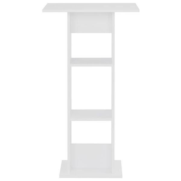 vidaXL Bar Table White 60x60x110 cm
