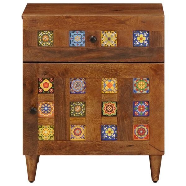 vidaXL Bedside Cabinet Brown 50 x 33 x 60 cm Solid Mango Wood