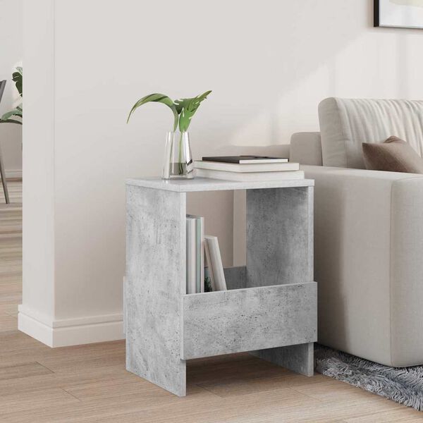 vidaXL Magazine Rack Concrete Grey 35 x 30 x 45 cm