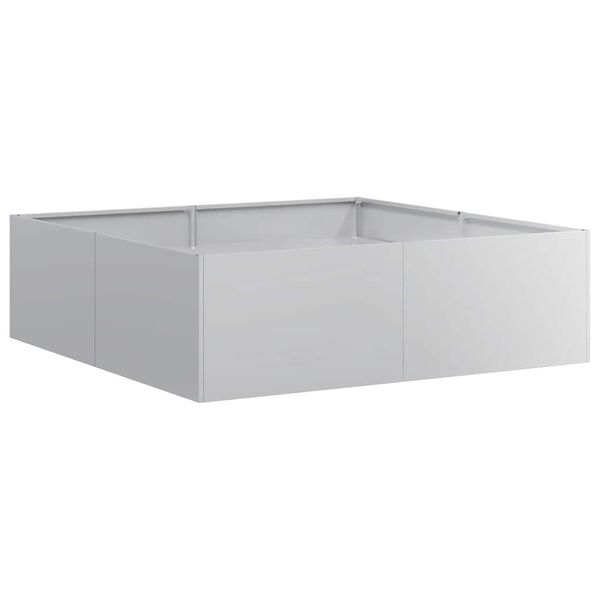 vidaXL Planter 100x100x30 cm Galvanised Steel