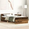 vidaXL Bed Frame without Mattress Old Wood 90x200 cm Engineered Wood