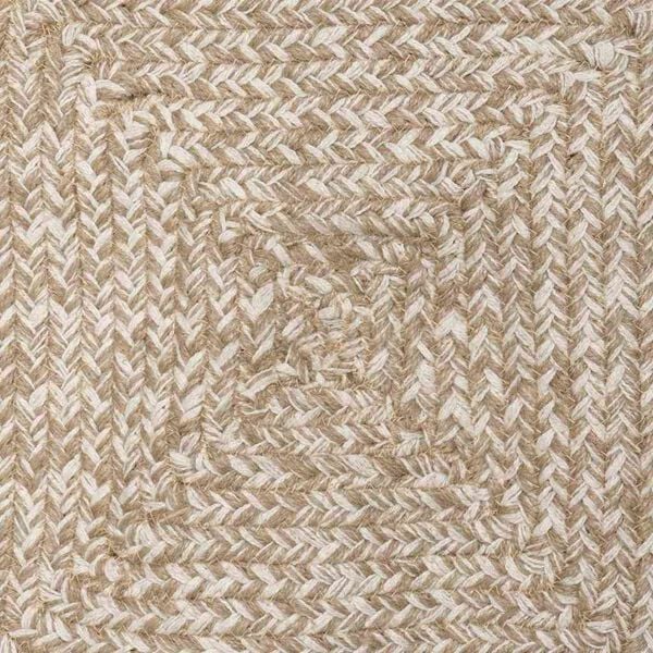 vidaXL Area Rugs Square Natural and White 120 x 120 cm