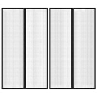 vidaXL Insect Door Curtains 2 pcs with Magnet Blocks Black 200x80 cm