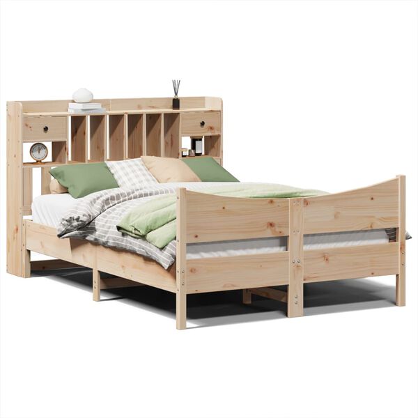 vidaXL Bed Frame without Mattress 140x200 cm Solid Wood Pine